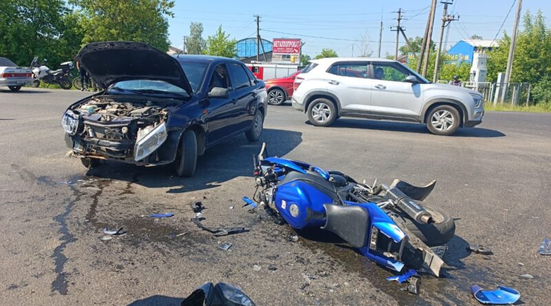 В Смоленске произошло очередное ДТП с мотоциклистом